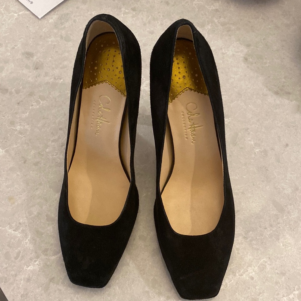Black Suede Cole Haan Pumps